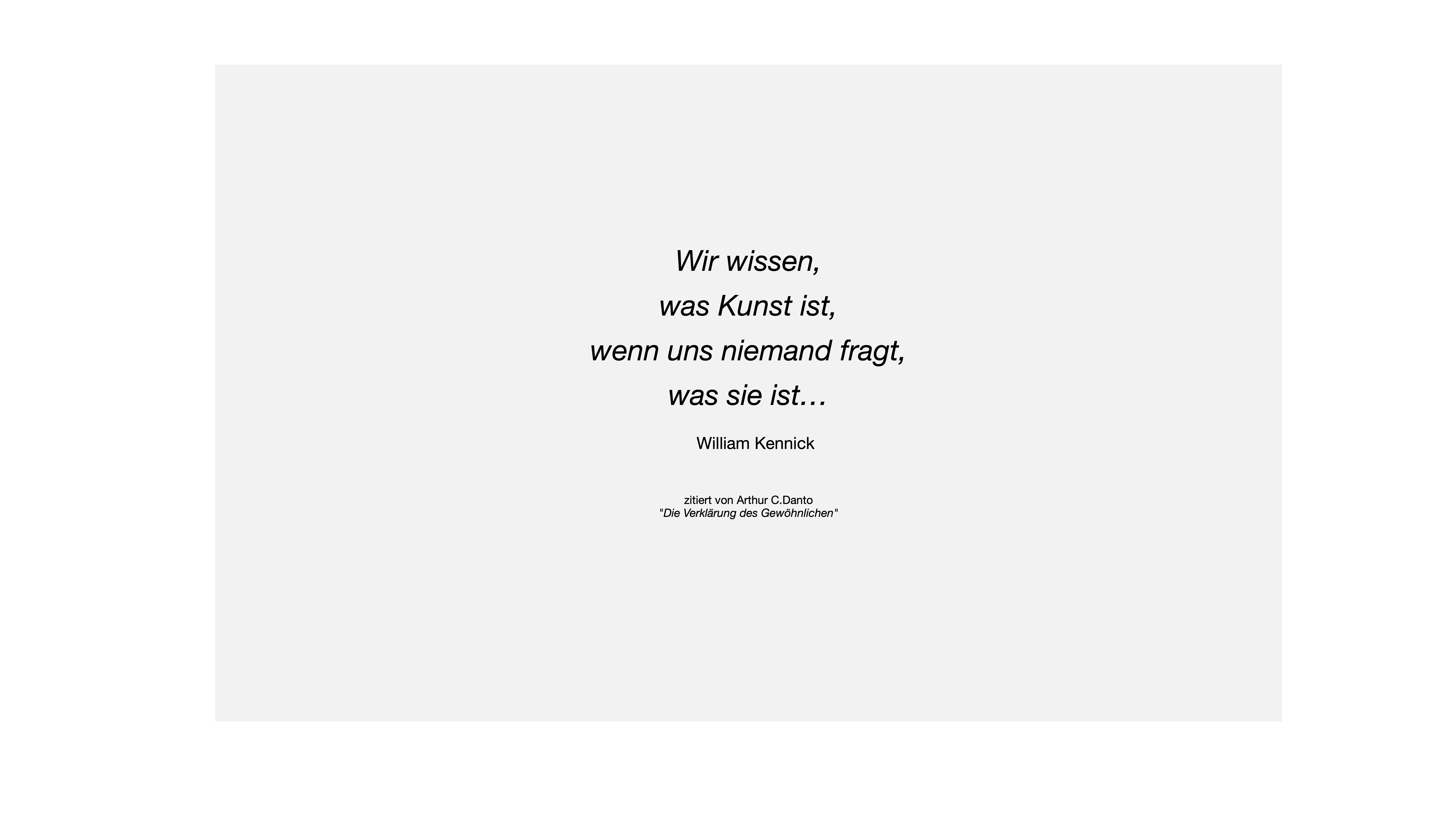 Heiner H. Hoier / FLOOR / Hoier.works / William Kennick Quote